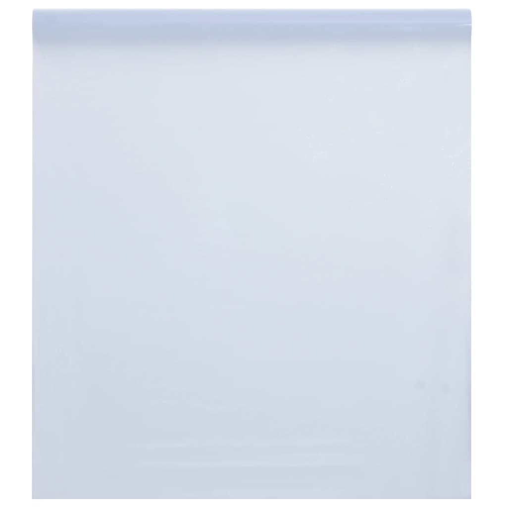 Película de ventana de Vidaxl Matte estático transparente blanco 60x1000 cm PVC