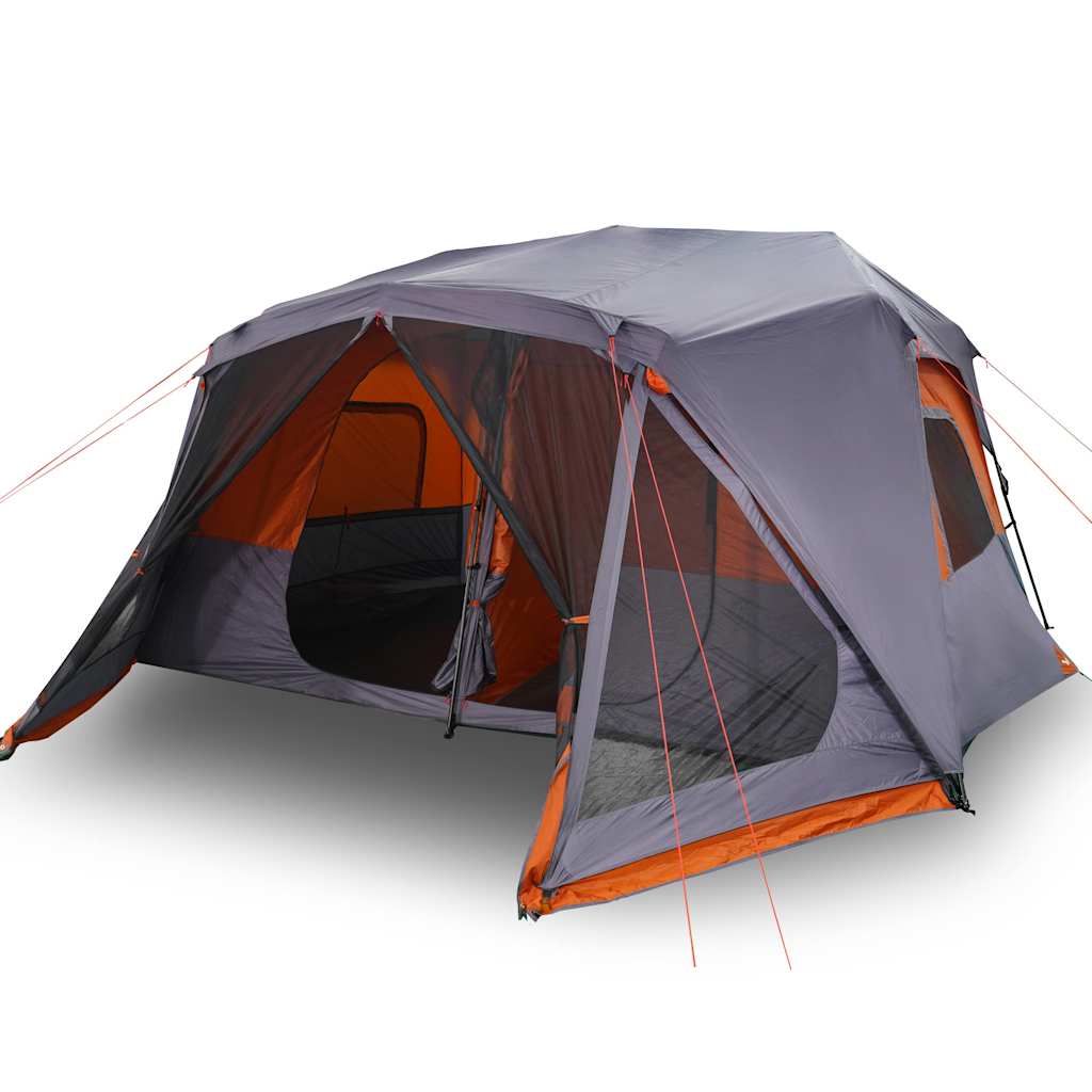 Vidaxl Tent 10 Personne étanche Fast Dons gris et orange