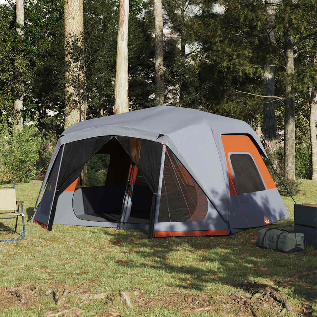 Vidaxl Tent 10 Personne étanche Fast Dons gris et orange