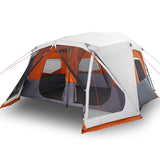 VidaXL tent with LED 10-person quick release light gray and orange