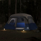 VidaXL tent with LED 6-person quick release light blue