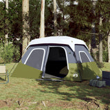 VidaXL tent with LED 6-person quick release light green