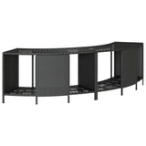 Vidaxl opbevaringsscener til hot tub 2 St Poly Rattan Black