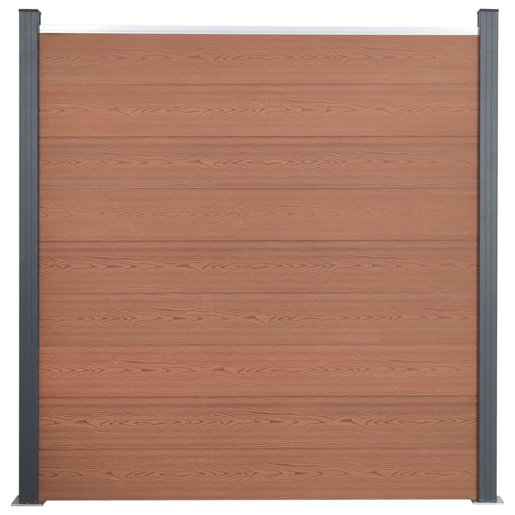 Ensemble de panneaux de clôture Vidaxl 180x186 cm HKC Brown