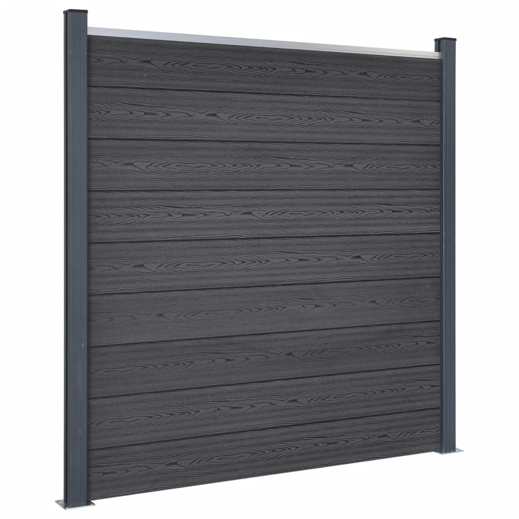 Vidaxl Fence Panel Set 180x186 cm HKC Gray