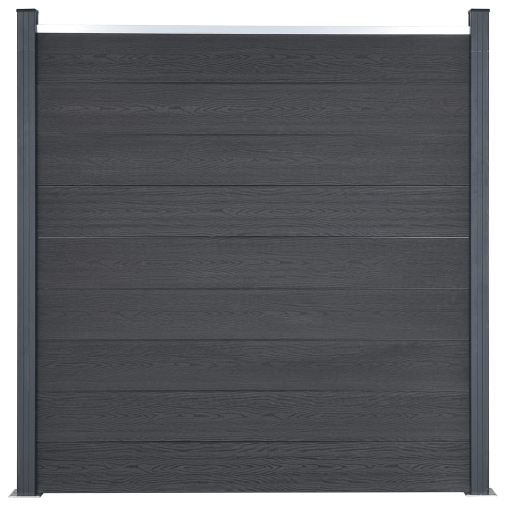 Panel de valla Vidaxl Conjunto de 180x186 cm HKC Gray