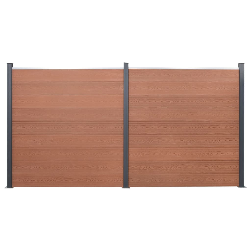 Vidaxl Panelu panelu ogrodzenia 353x186 cm HKC Brown