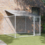 Vidaxl Loft con techo y puerta 2x2x2 M Galvanized Steel Grey