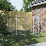 Vidaxl Dog Loft con puerta 2x2x1.5 M M G Galvanized Steel Grey