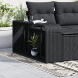 Vidaxl Storage skóre 2 St Poly Rattan Black