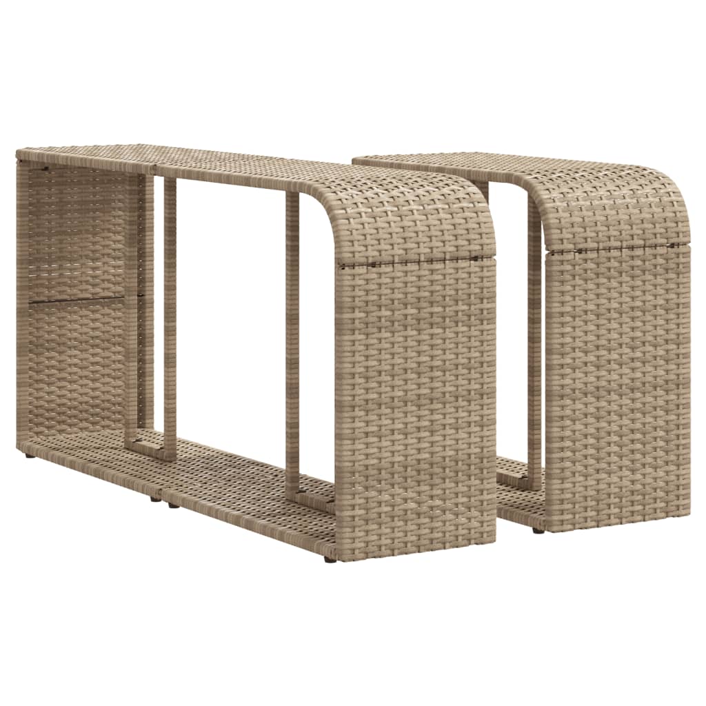 VidaXL Storages 2 St Poly Rattan Beige