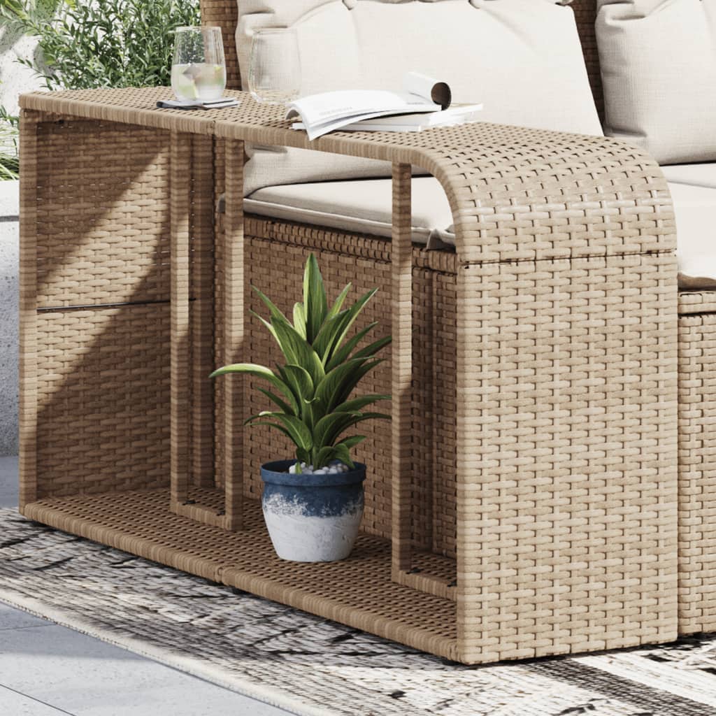 VidaXL Storages 2 St Poly Rattan Beige