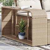 Vidaxl Storages 2 St Poly Rattan Beige