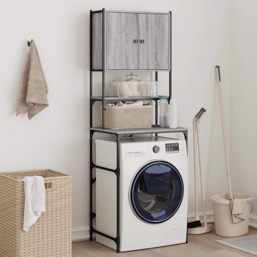 Vidaxl Washing Machine Cabinet 68x48.5x194 cm Gray Sonoma Oak colored