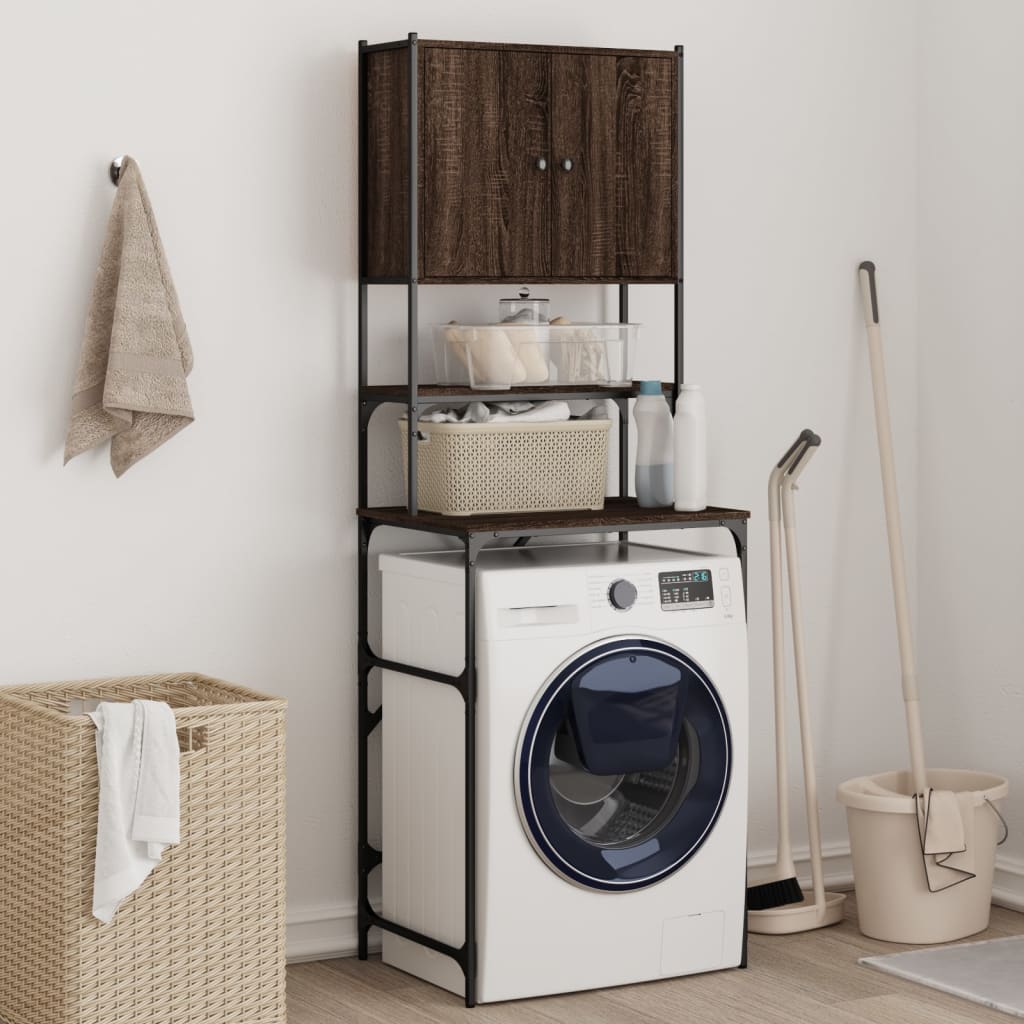 Vidaxl washing machine cabinet 68x48.5x194 cm brown oak color