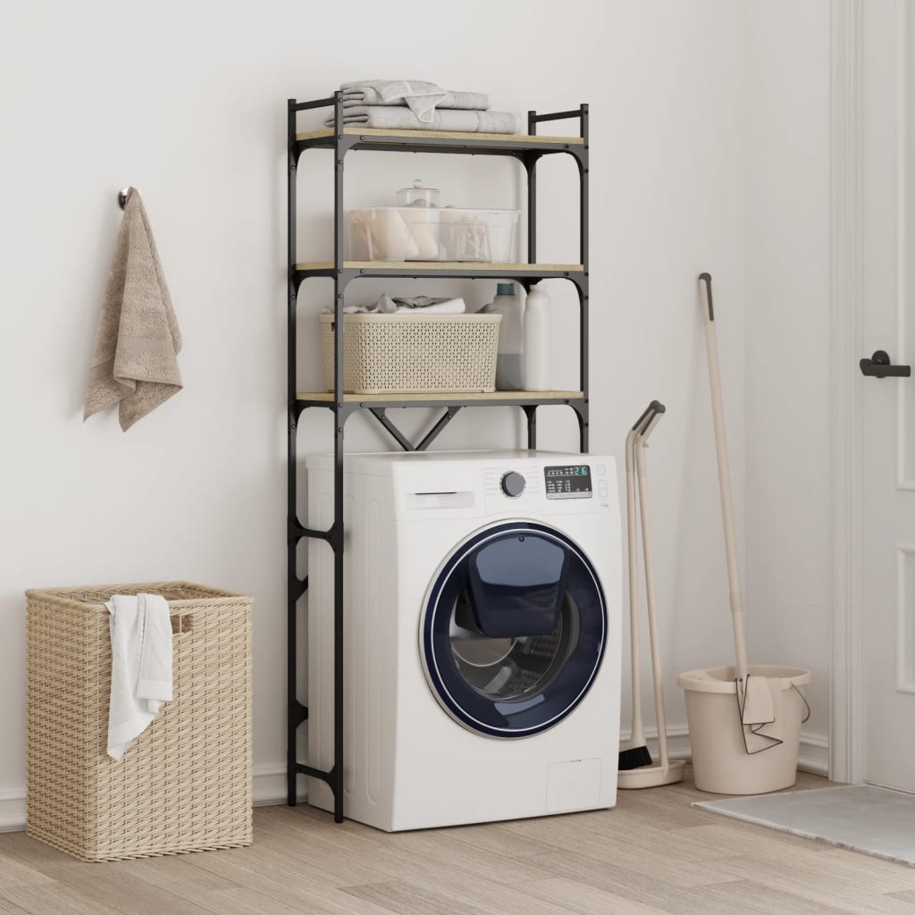 VidaXL Washing Machinek 67x25x163 cm Processed wood Sonoma oak -colored