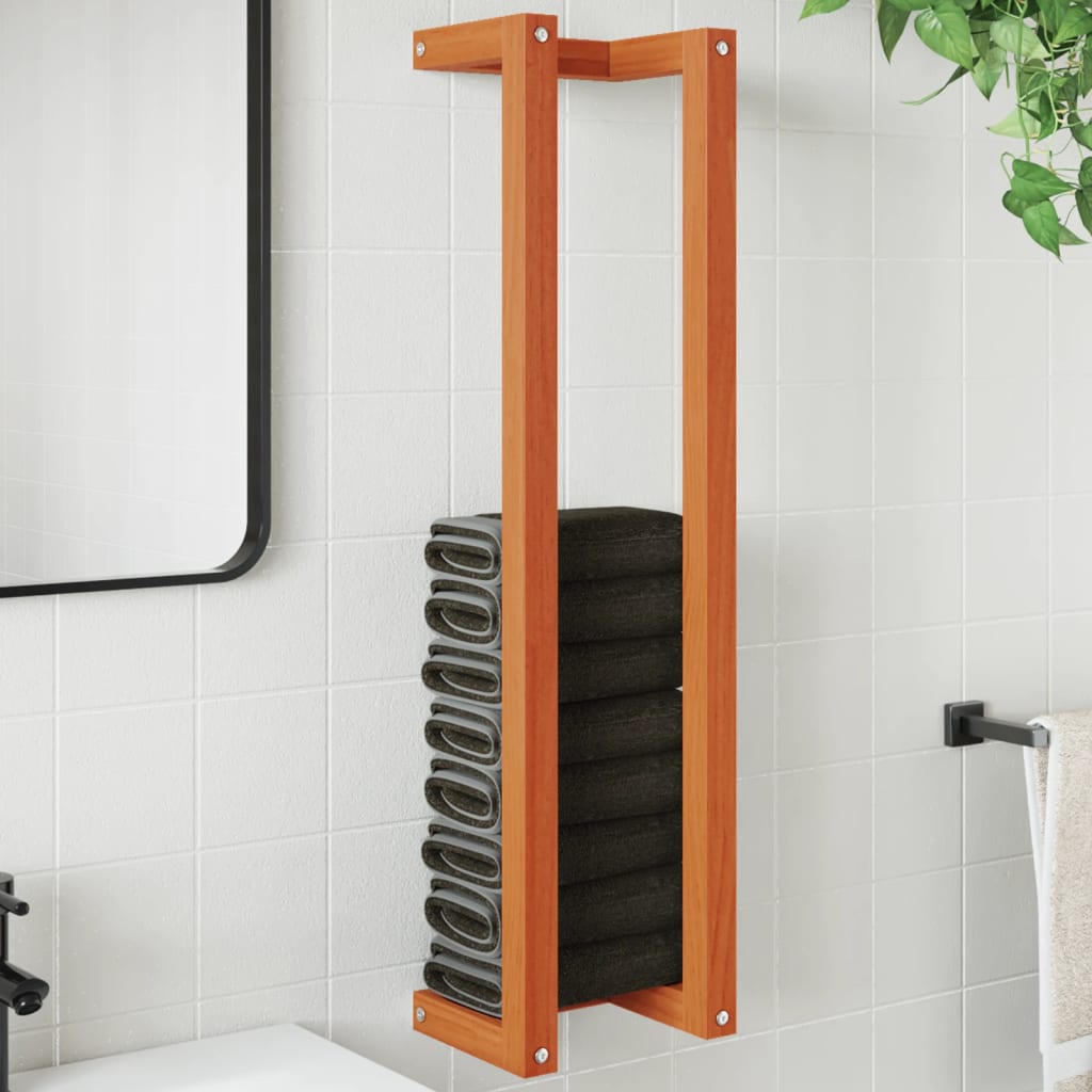 Vidaxl Towel rack 23x18x90 cm Solid pine wash brown