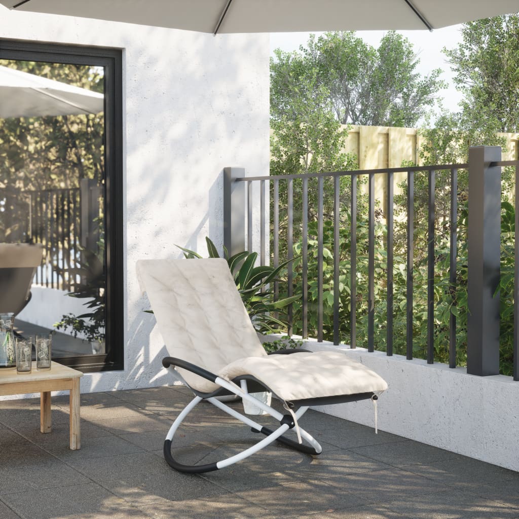 Vidaxl Lounger Kissen 160x50x10 cm Künstliche Crème -Colored