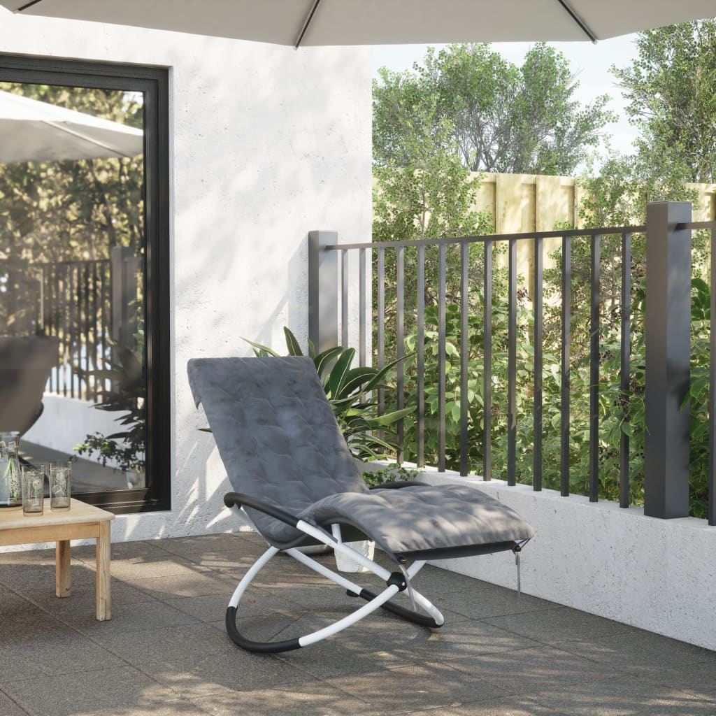 Vidaxl Lounger Kissen 160x50x10 cm kunstsuède grau