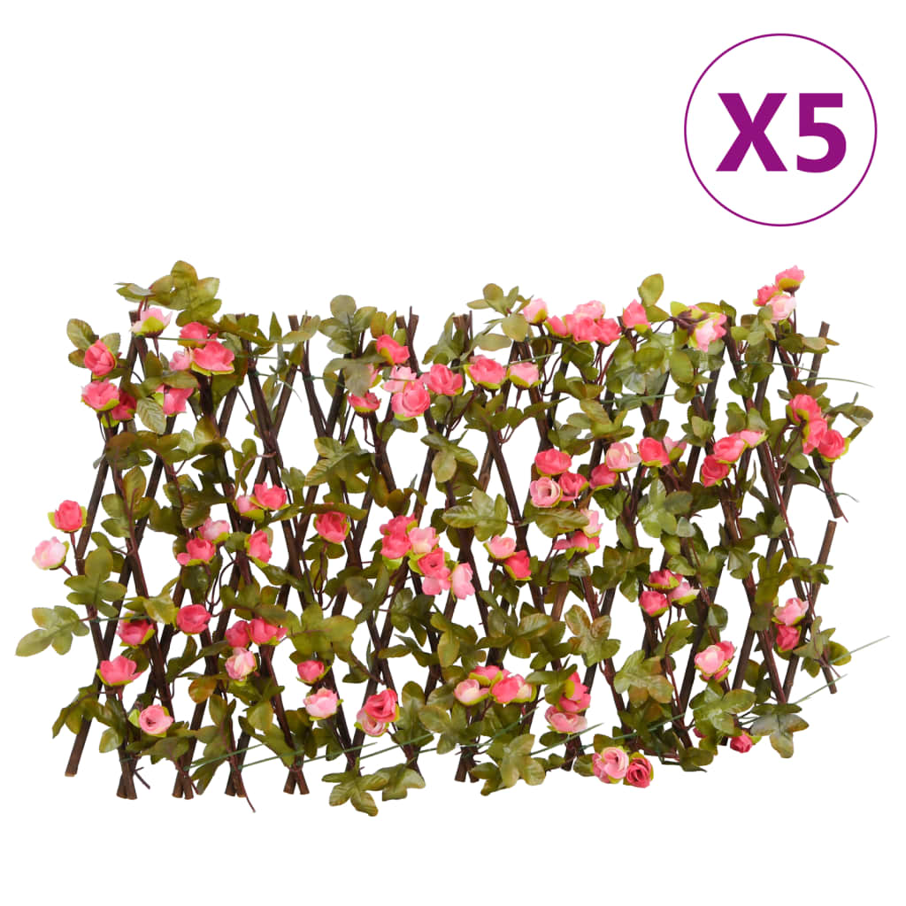 Vidaxl Artificial plant ivy Latwerk 5 st Excupcidence 180x20 cm Dark pink