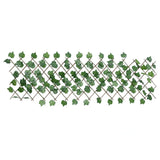 Vidaxl feuille de raisin de plante artificielle sur la latte extensible 190x60 cm vert