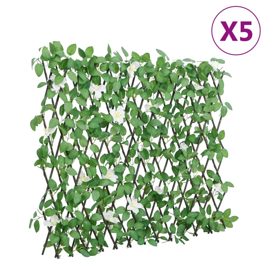 Vidaxl Umetna rastlina Ivy na Latwerk 5 St sega 186x30 cm zelena