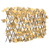 VidaXL artificial plant maple leaf on slat extendable 180x60 cm orange