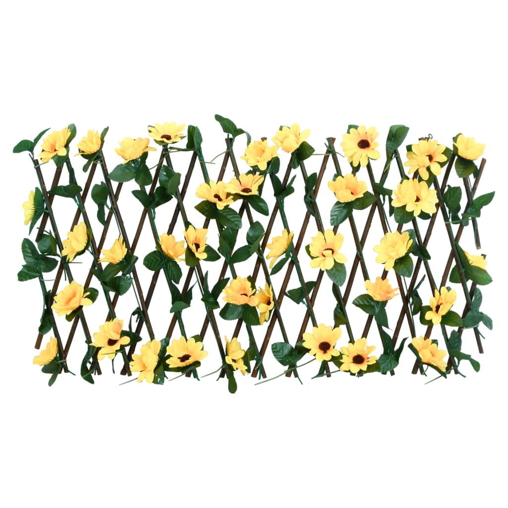 Vidaxl plante artificielle Ivy sur latwerk 5 pcs extensible 180x20 cm jaune