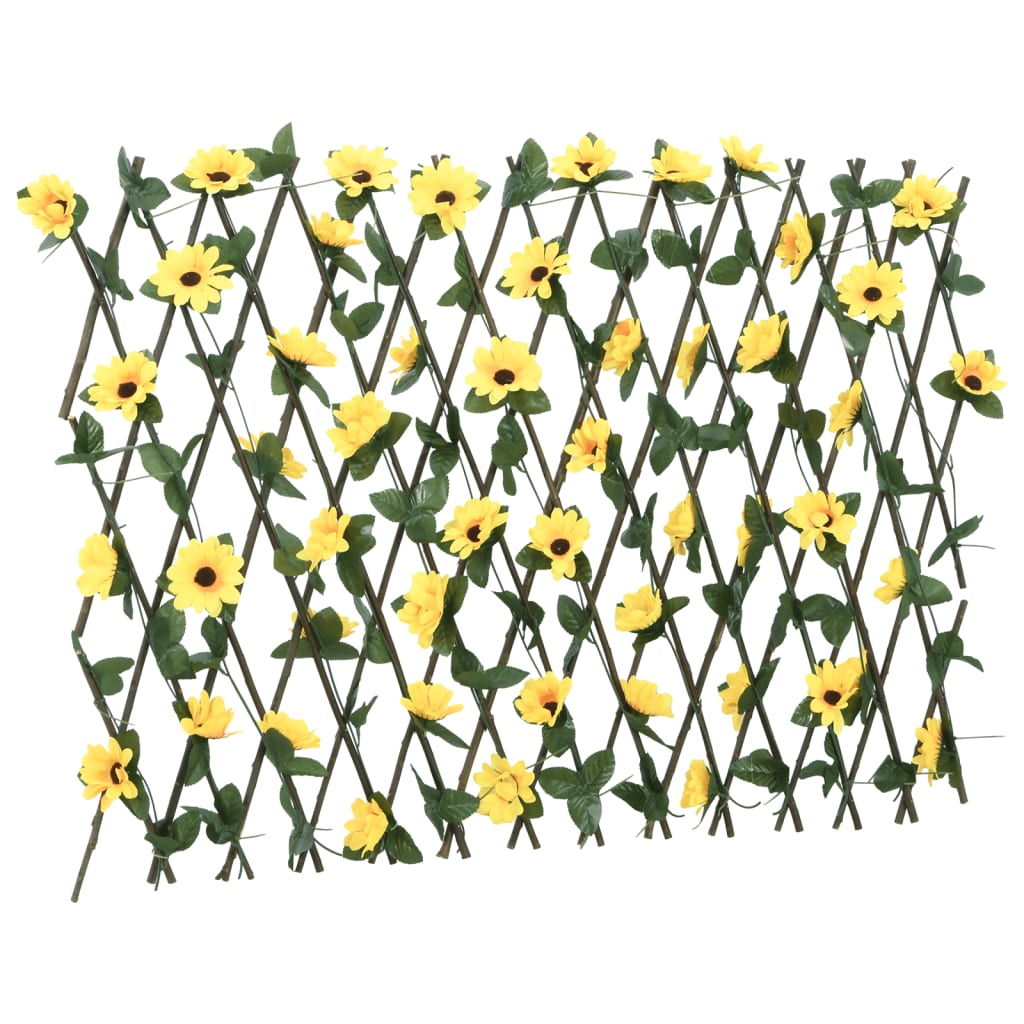 Vidaxl plante artificielle Ivy sur latwerk extraidable 180x60 cm jaune