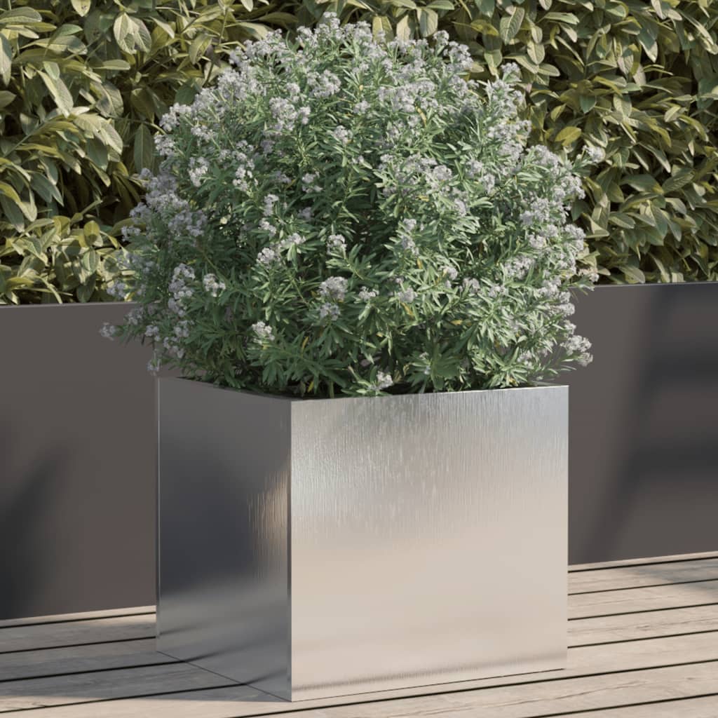 Vidaxl Planter 32x30x29 cm rostfritt stål silverfärgad