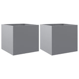 Vidaxl Planters 2 ST 32x30x29 cm ocynkowana stalowa srebrna kolor