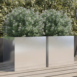 Vidaxl Planters 2 St 42x40x39 cm nerjaveče jekleno srebrno obarvano