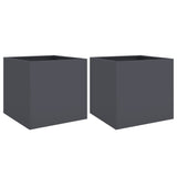 Vidaxl Planters 2 ST 49x47x46 cm stalowy antracyt -