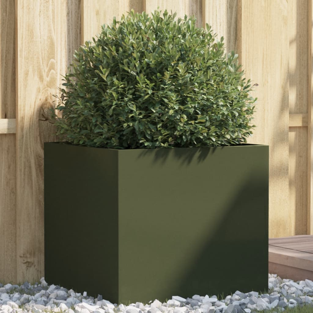 Vidaxl Planungskëscht 49x47x46 cm Stat Olive Green