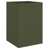 VidaXL Planter 52x48x75 cm steel olive green