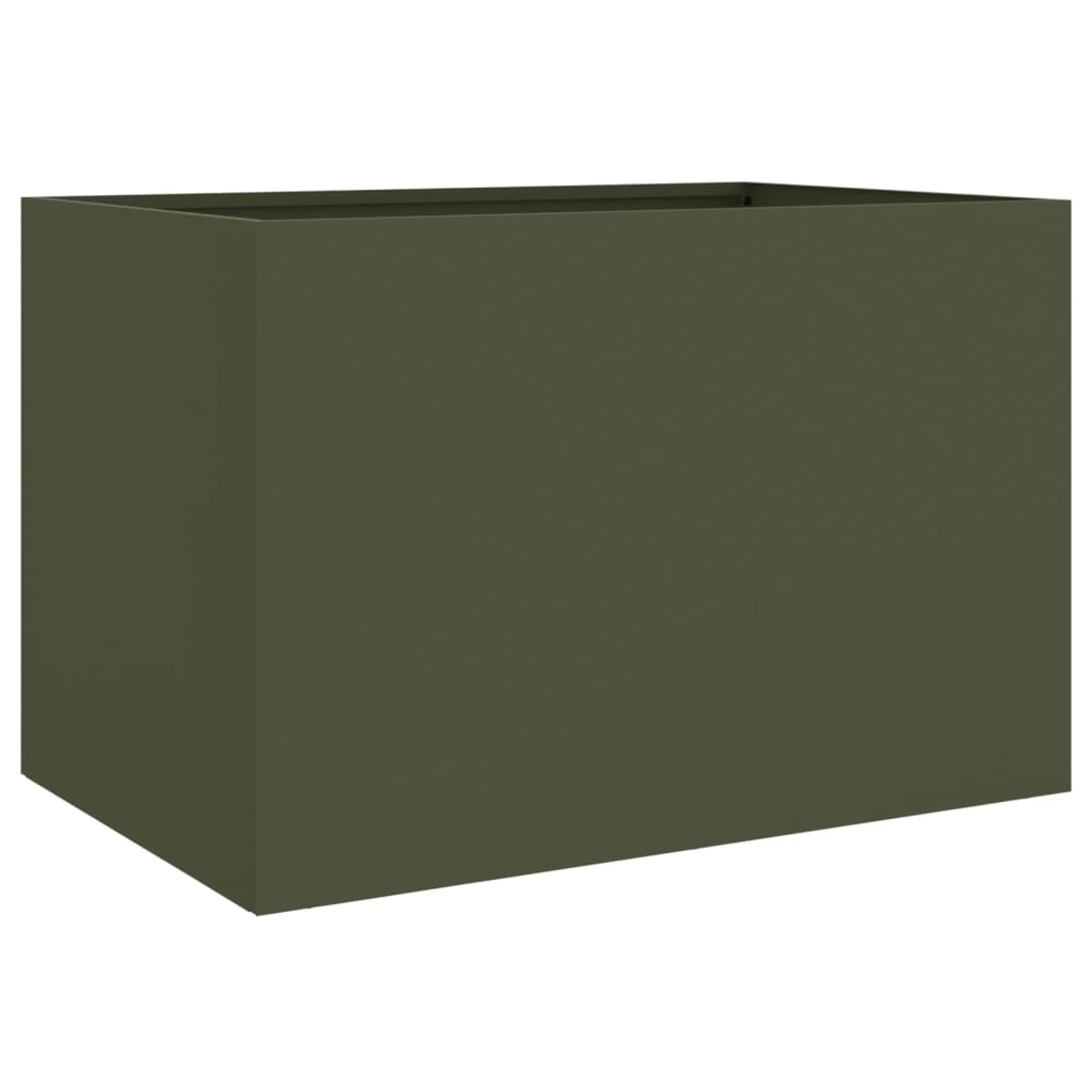 Vidaxl Planning Box 62x40x39 cm de acero oliva verde