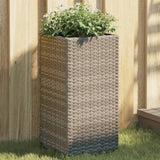 Vidaxl Planters 2 st 30x30x60 cm Poly Rattan Gray