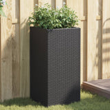 Vidaxl Planters 2 st 40x4xx80 cm pattan rattan schwaarz