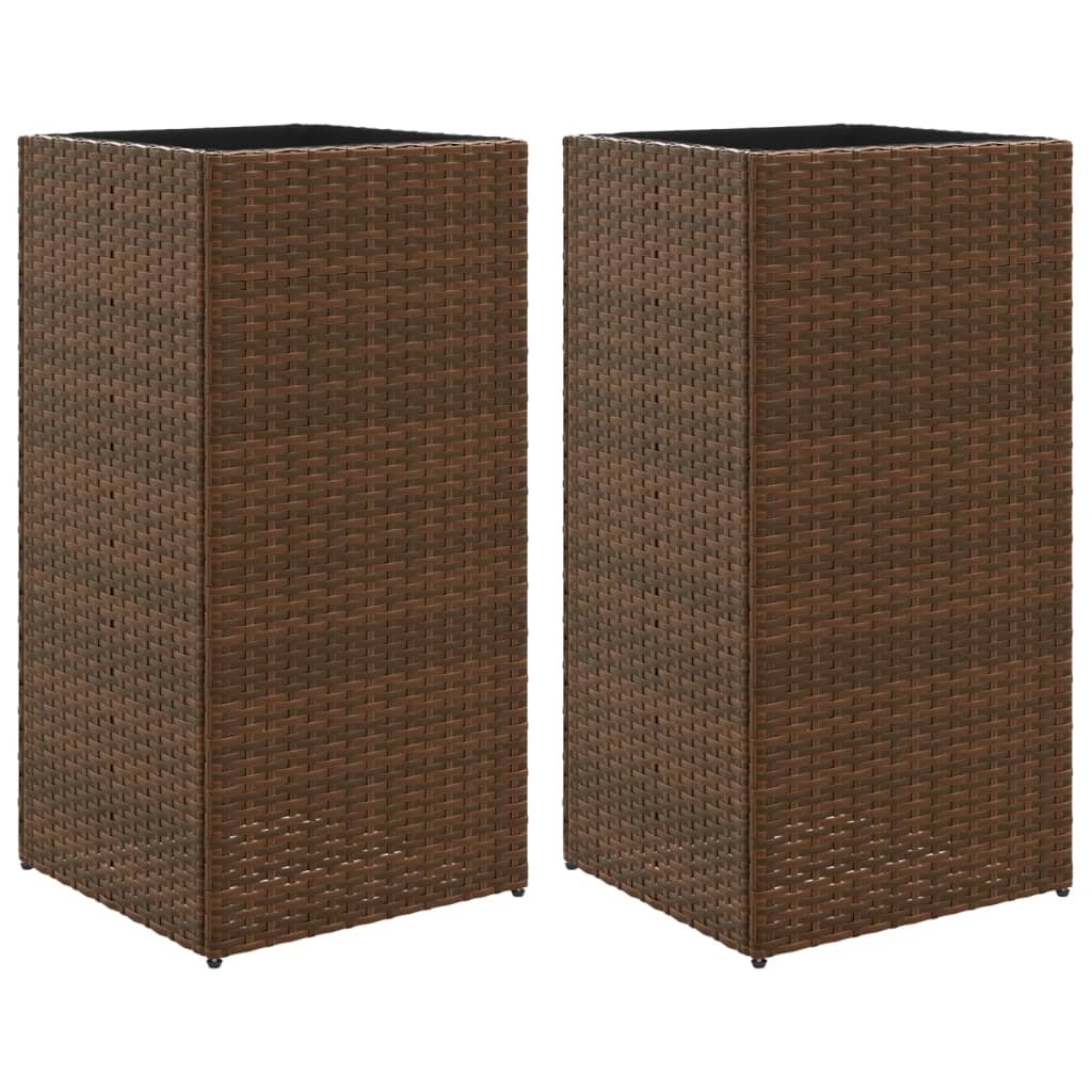 Vidaxl Fioters 2 St 40x40x80 cm Poly Rattan Brown