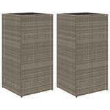 Vidaxl Planters 2 st 40x40x80 cm pottan rattan Graf