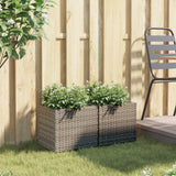 Vidaxl Fioters 2 St 36x30x32 cm Poly Rattan Grey