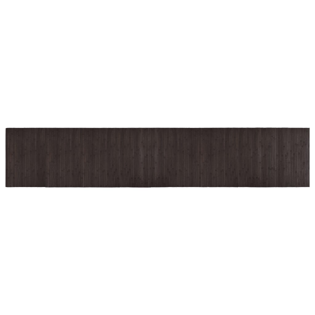 Vidaxl Rug Rectangular 60x300 cm bambus mørkebrun