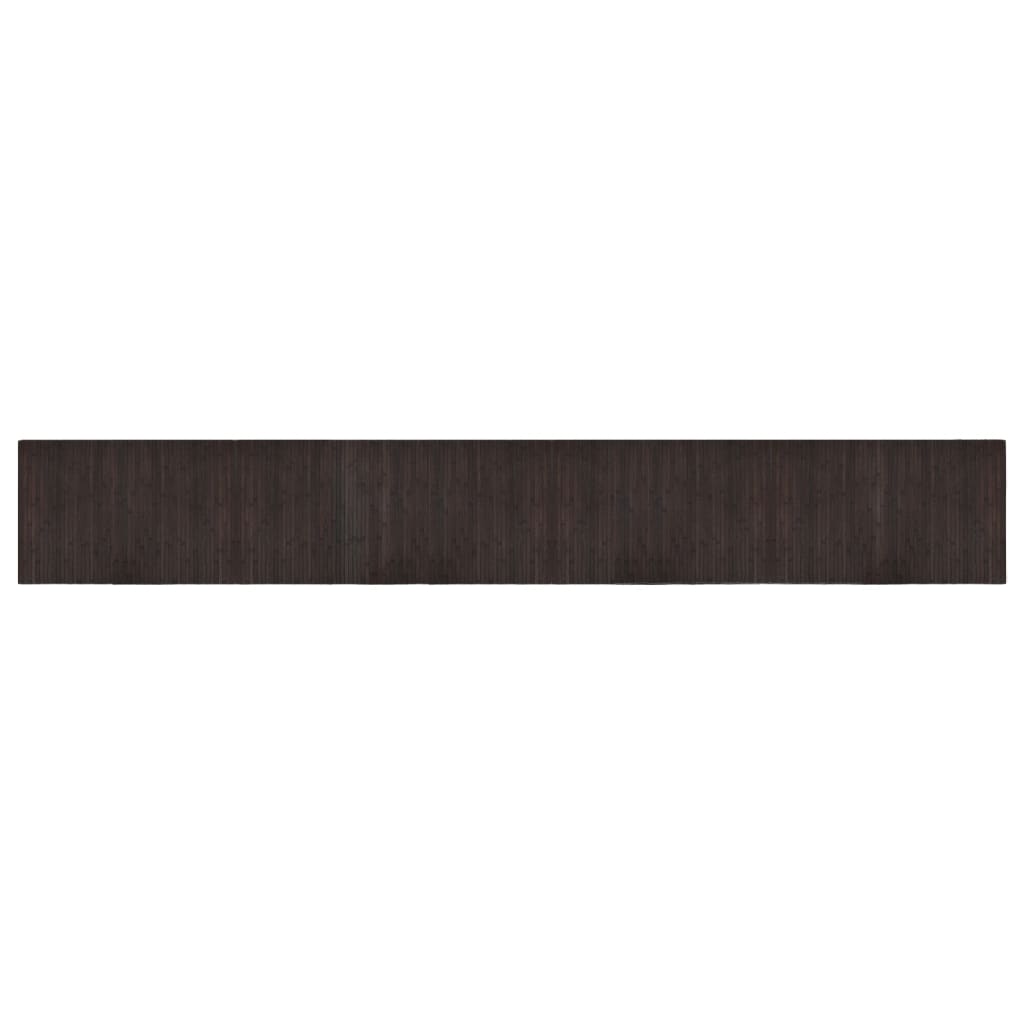 Vidaxl Rug Rectangular 60x400 cm Bamboo Dark Brown