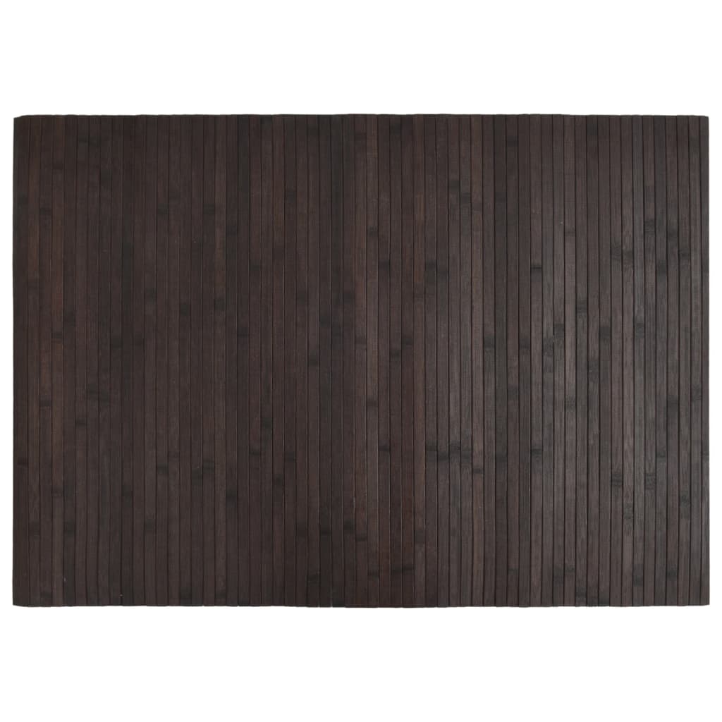 Alfombra Vidaxl rectangular 70x100 cm bambú marrón oscuro