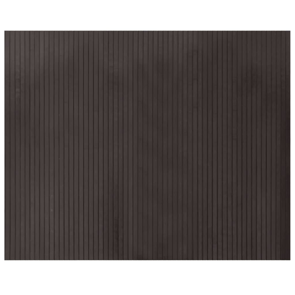 Vidaxl rug rectangular 80x100 cm bamboo dark brown