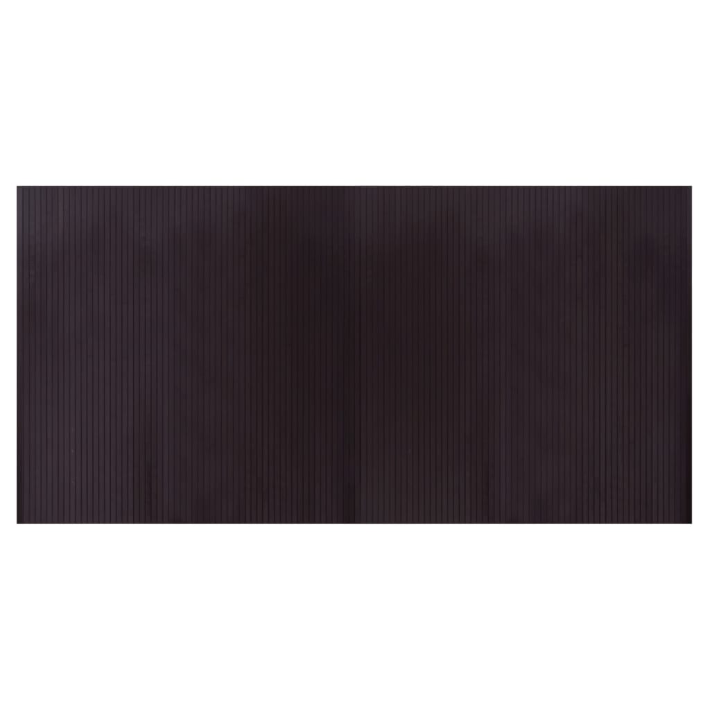 Vidaxl Rug Rectangular 100x200 cm Bamboo Dark Brown