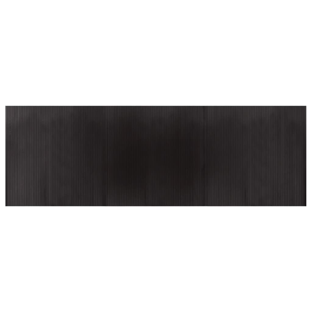 Vidaxl Rug Rectangular 100x300 cm Bamboo Dark Brown