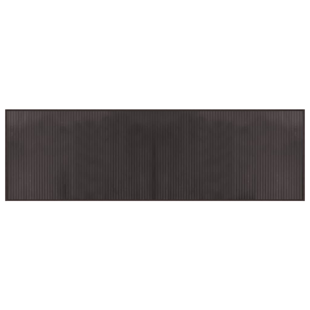 Vidaxl Rug Rectangular 60x200 cm bambus mørkebrun