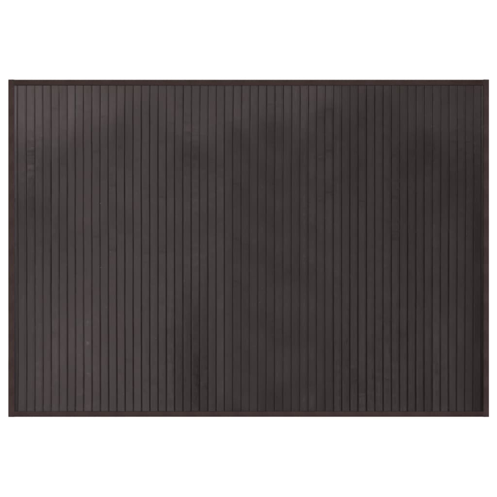 Vidaxl rug rectangular 70x100 cm bamboo dark brown