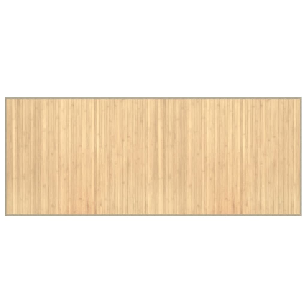 Tappeto vidaxl rettangolare 80x200 cm luce di bambù naturale